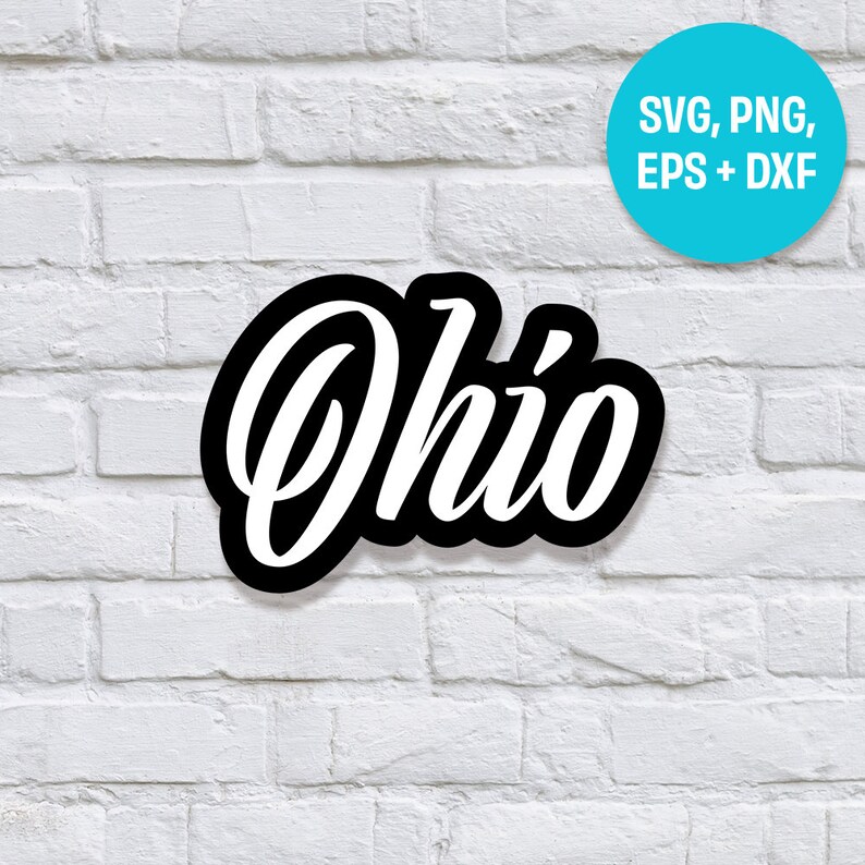 Ohio Cursive Ohio Retro Text SVG, Patriotic State Clipart (digital Download) - Etsy