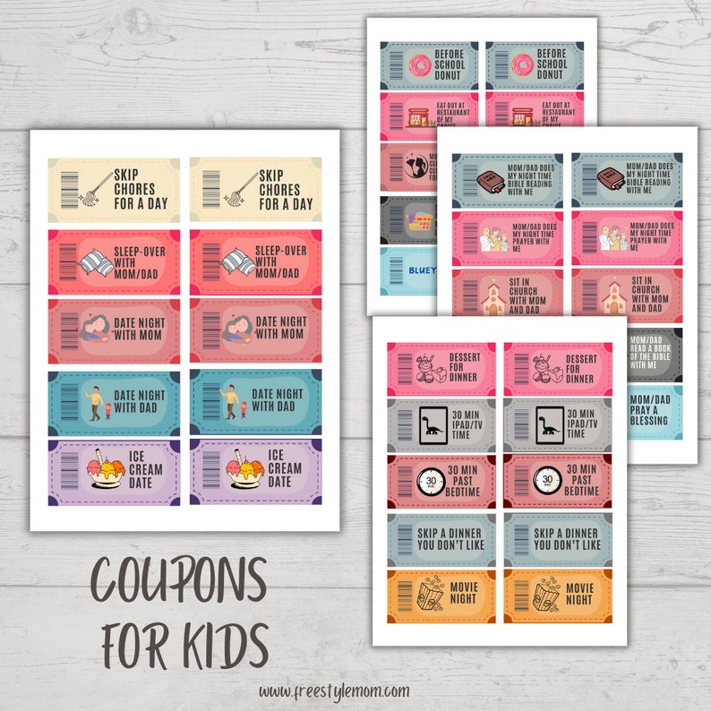 Coupons for Kids for Birthday/Easter/Christmas/Valentines Day image 1
