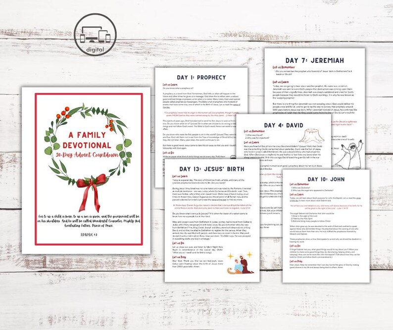 Printable Advent Family Devotional + Activity Book for Kids (digital ...