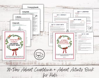 Printable Advent Family Devotional + Activity Book for Kids (digital only)