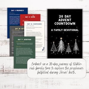 Devocional familiar de Adviento navideño + OPCIÓN DE AÑADIR Libro de actividades para niños