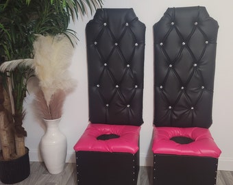 Yoni Throne Deluxe Steam Sauna Throne Chair, Tufted Back, Cushion ...