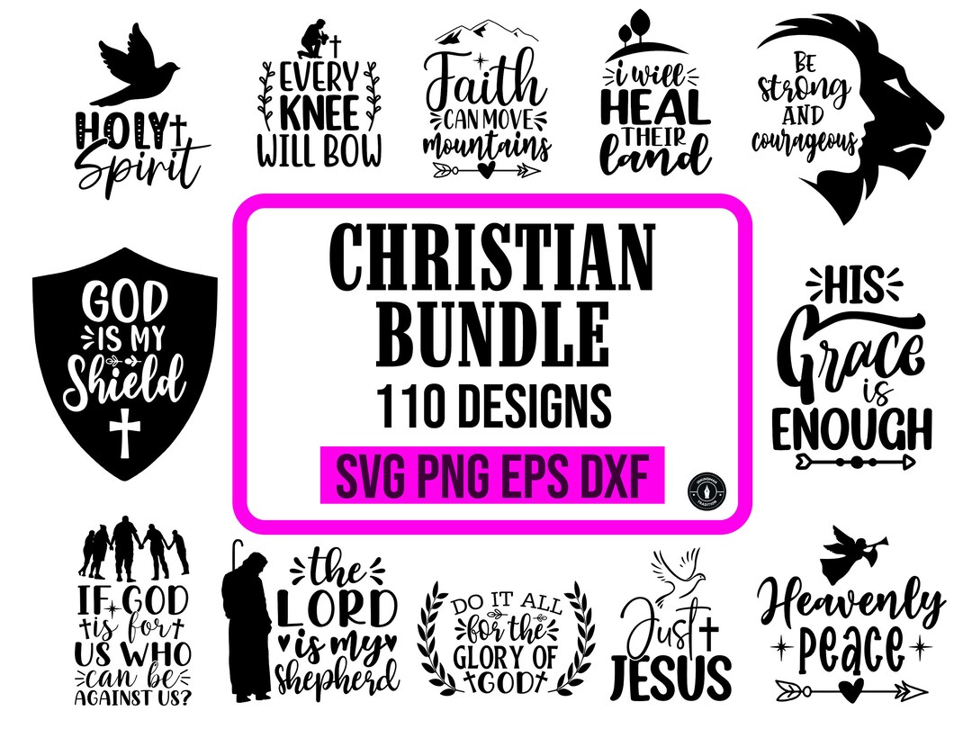 Christian SVG Bundle: 110 Scripture Designs (digital Download) - Etsy