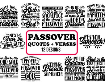 Passover svg BUNDLE, Passover Bible Verse, Jewish Quote, Jewish Holiday, Religious gift, Faith Quote, Bible Svg, Commercial Usage