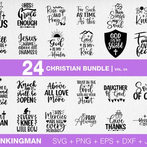 Christliches SVG-Bundle: Bibel-Vers-Designs (Digitaler Download)
