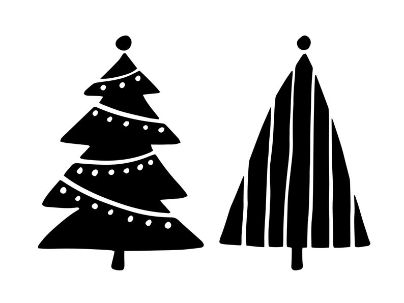 24 Christmas Tree SVG Bundle / Christmas Svg / Christmas Trees Etsy