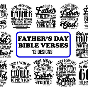 Father&#39;s Day svg BUNDLE, Father Day Bible Verse, Christian Quote, Dad Quotes, Daddy gift, Faith Quote, Bible Svg, Commercial Usage