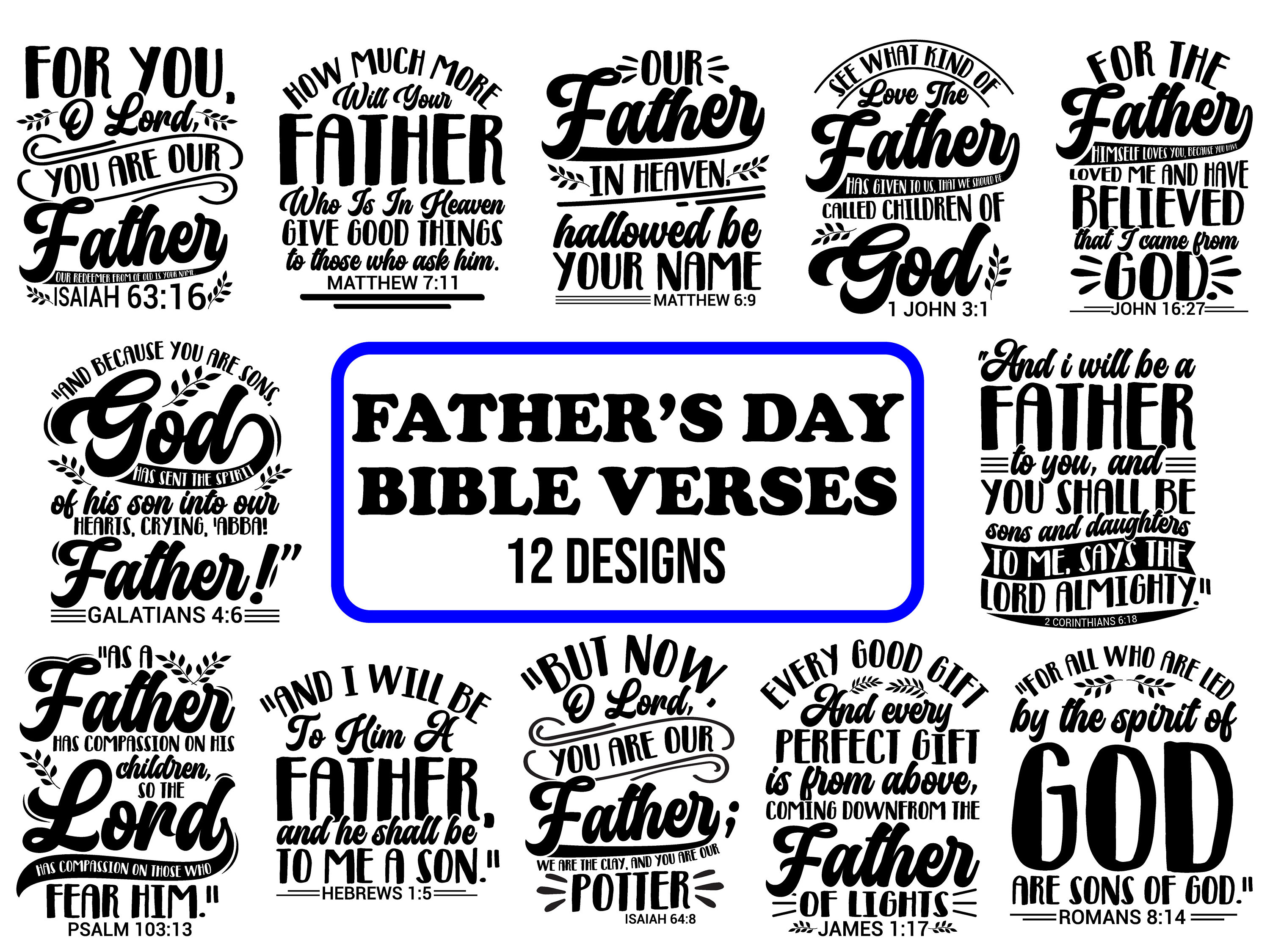 Fathers Day Bible Quotes - Etsy, image size:3000x2250
