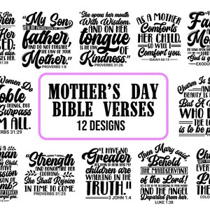 DÍA DE LA MADRE svg BUNDLE, Versículo bíblico, Cita cristiana, Cita de fe, Mamá svg, Madre Svg, Mamá Svg, Biblia Svg, Camiseta de mamá, Uso comercial