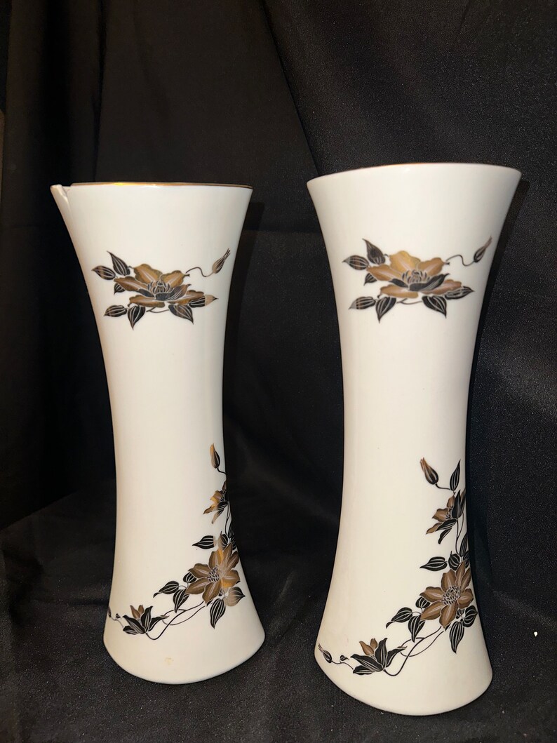 Gold Oval Vases Etsy