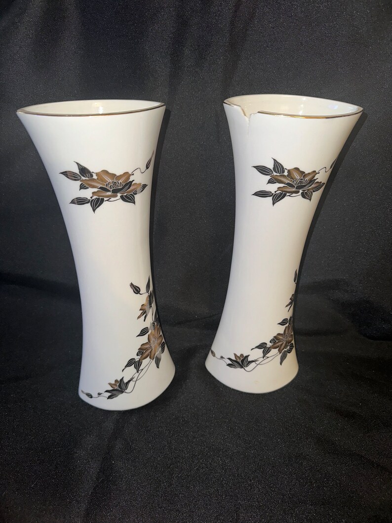 Gold Oval Vases Etsy