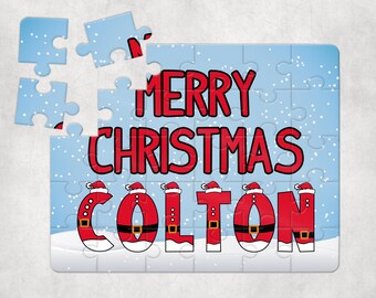 Quebra-cabeça personalizado, Quebra-cabeça de Natal, Presente de Natal, Quebra-cabeça personalizado, Quebra-cabeça personalizado para crianças, Lembrancinha de Natal, Feliz Natal