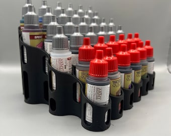 36 Bottle Paint Rack for 26mm Dropper Bottles (Vallejo, Army Painter, others)