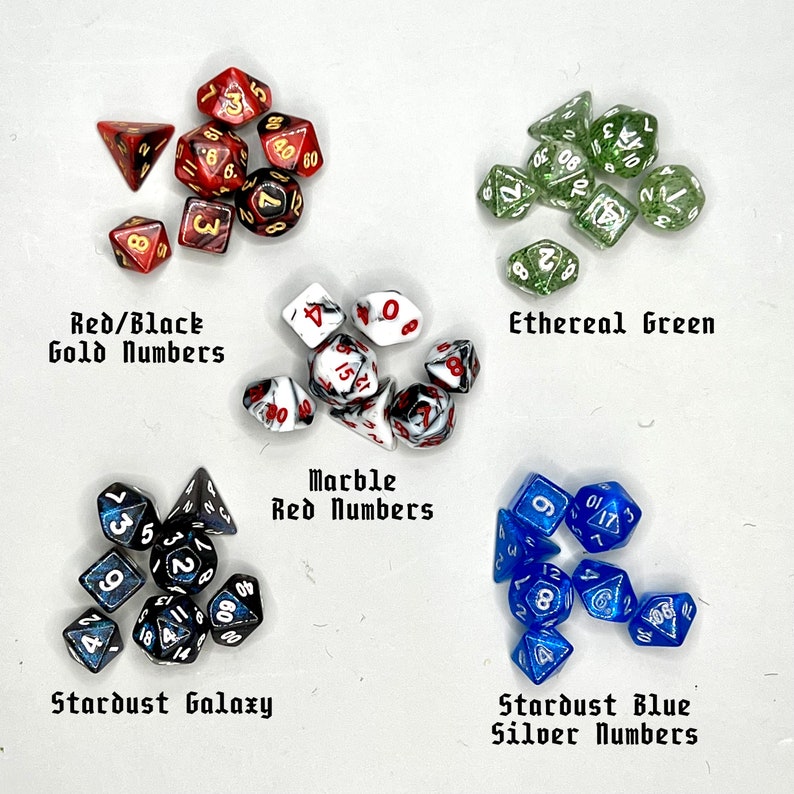 Dice Storage Dagger With Mini Polyhedral Dice Etsy