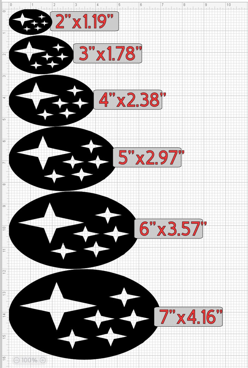 Subaru Logo Sticker Decal Any Size or Color - Etsy