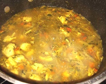 Mélange artisanal pour soupe poulet et nouilles : pour 2 pintes