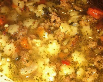 Mélange artisanal pour soupe aux légumes et au bœuf et aux nouilles - Donne 2 pintes