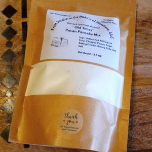 Old Times Pecan Pancake Mix, Light & Fluffy Pancakes, Breakfast, Homemade, , Hand-Crafted Mix, Great for Camping or as a Gift!