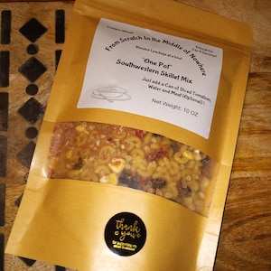 NEW One Pan Southwestern Pasta Skillet Dry Mix, Homemade, Hand Crafted, Individually Crafted