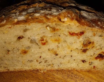 Rustic Bread Mix Sampler, Gift. Tomato Basil Garlic, Rustic White and Garlic Dill. Hand Crafted Mix, Loaf Mix, Yeast Bread Mix, No Knead