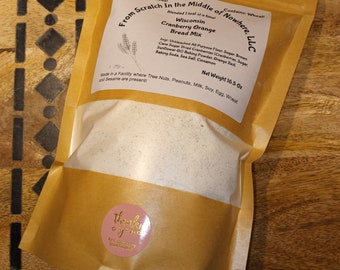 Wisconsin Cranberry Orange Bread Mix: Hand Crafted, No Yeast