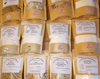 Hand-Crafted Soup, Skillet, Bread & Pancake Mix Sampler - 12 Bags - Gift