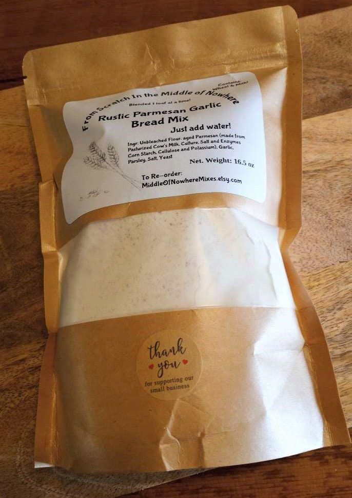 Rustic Parmesan Garlic Bread Mix, Hand Crafted Mix, Rolls Mix, Loaf Mix ...