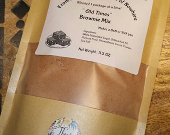 Mélange pour brownies onctueux Old Times. Différentes variétés. Dessert facile, fait maison, artisanal. Sans conservateurs !
