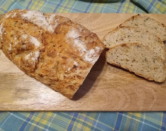 Rustic Onion Chive Bread Mix: Hand Crafted No Knead Loaf