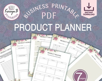Rose Product Planner: 7-Page Printable Business Worksheet (PDF)