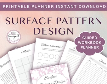 Surface Pattern Design-Planer: Projekt-Arbeitsmappe (druckbares PDF)