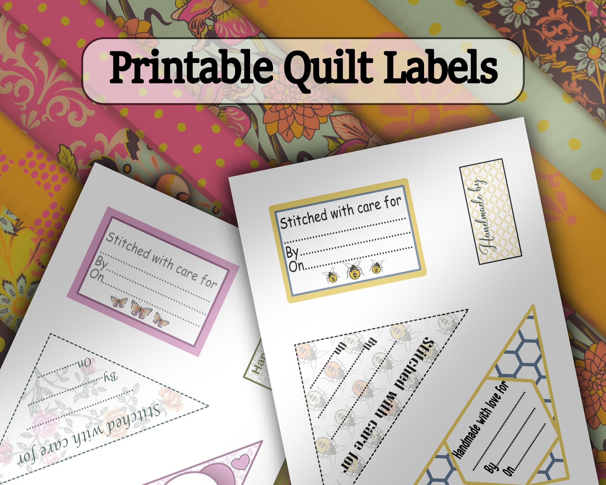Printable Quilt Labels Instant Download - Etsy Australia