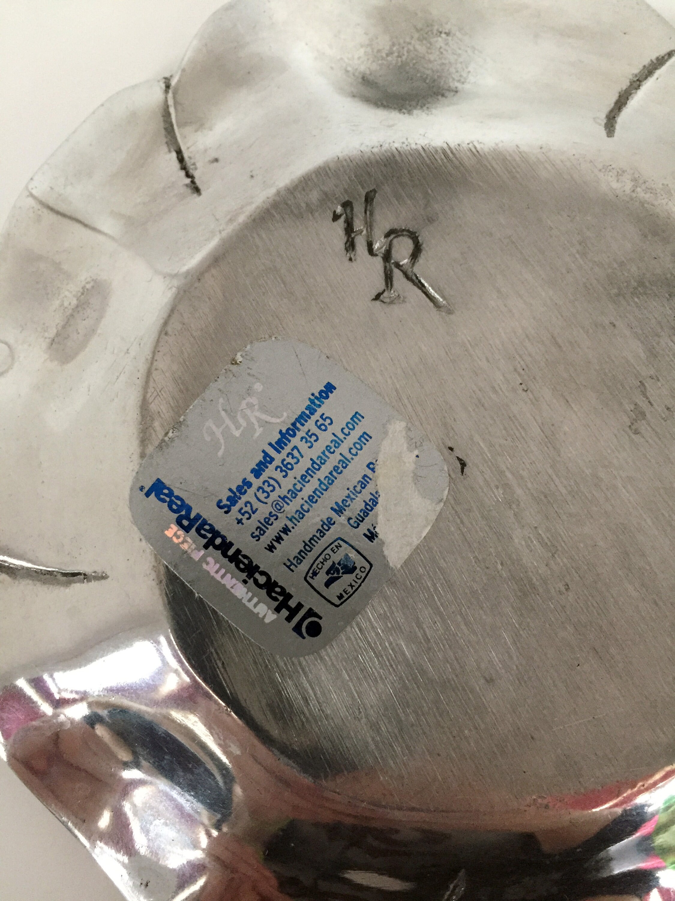 Hacienda Real Pewter Flower Dish Etsy