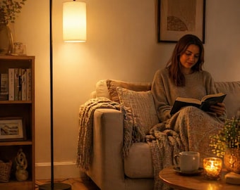 Moderne vloerlamp met afstandsbediening, dimbare led-staande lamp, verstelbare kleurtemperatuurverlichting voor woonkamer, slaapkamer