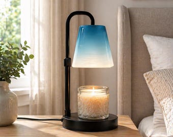 Lámpara calentadora de velas regulable con temporizador, lámpara de cera derretida de altura ajustable, calentador de velas sin llama, luz decorativa para el dormitorio y el hogar.