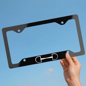 Equestrian Snaffle Bit License Plate Frame in Black, Horse Car Accessory