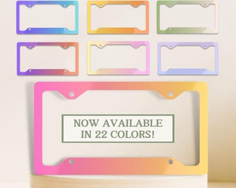 Colorful Gradient License Plate Frame, Custom Car Accessories
