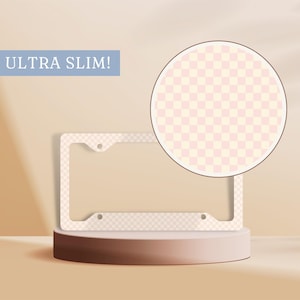 Pink Metal License Plate Frame, Cute License Plate Frame, Girls Vanity Plate Frame, License Plate Frame Metal, Pink Car Accessory
