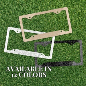 Topographic Map License Plate Frame