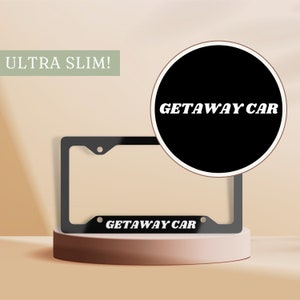 Funny License Plate Frame, Black License Plate Frame, Trendy License Plate Frame, Funny Gift, License Plate Cover, Cute Car Accessory