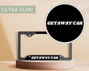 Funny License Plate Frame, Black License Plate Frame, Trendy License Plate Frame, Funny Gift, License Plate Cover, Cute Car Accessory