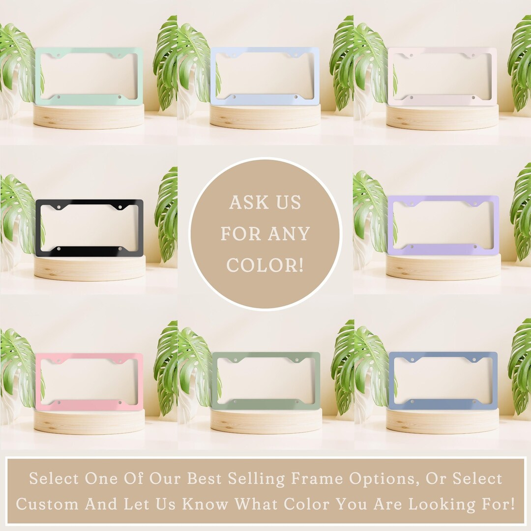 Custom License Plate Frame, Cute License Plate Frame, License Plate