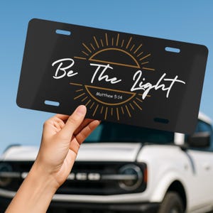 Christian License Plate, Bible Verse License Plate, Cute Car Accessory, Faith Front License Plate, Christian Accessory, Cute Gift Idea
