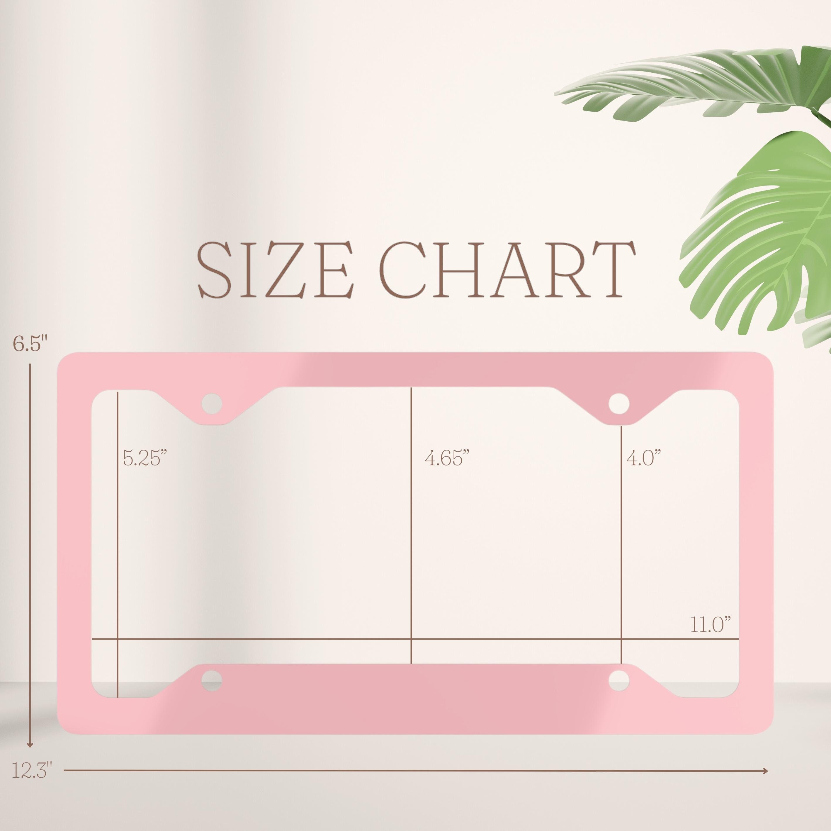 Pink Metal License Plate Frame Cute License Plate Frame Etsy