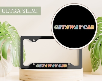 Funny License Plate Frame, Trendy License Plate Frame, Cute License Plate Holder, Black License Plate Cover, Cute Car Accessory