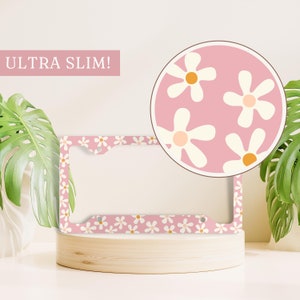 Daisy Metal License Plate Frame, Pink License Plate Frame, Floral License Plate Holder, Cute License Plate Frame, Cute Car Accessory