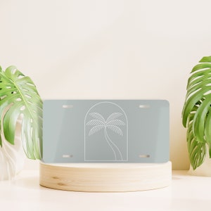 Coastal License Plate, Palm Tree License Plate, Vanity License Plate, Cute License Plate, Beach License Plate, Abstract License Plate