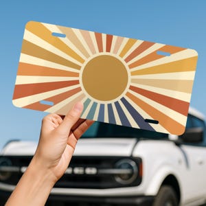 Retro License Plate, Sunshine License Plate, Vintage License Plate, Cute License Plate, Groovy License Plate, Vanity License Plate