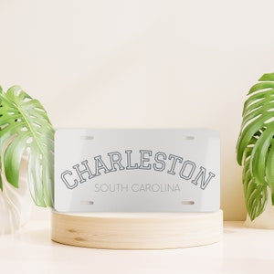 Charleston License Plate, South Carolina Vanity License Plate, Beach Front License Plate, Charleston Vacation, Charleston SC License Plate