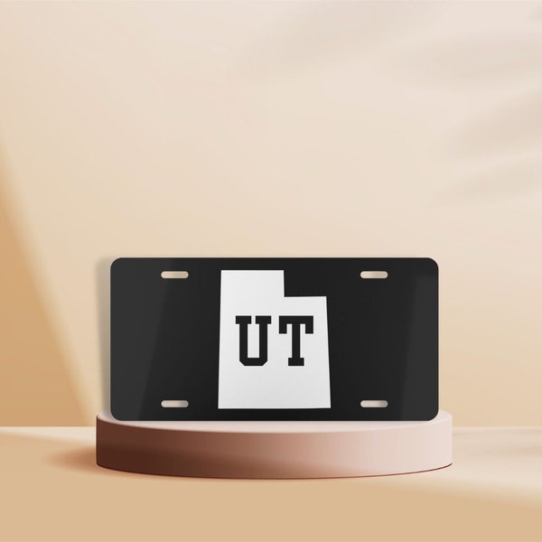 Utah Black License Plate Etsy Utah Black License Plate Etsy